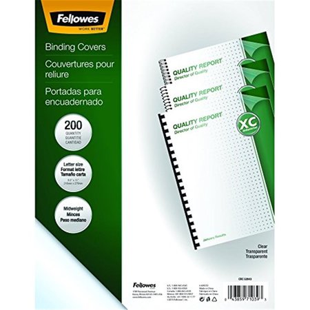 FELLOWES 200 Clear Letter PVC Covers FE83442